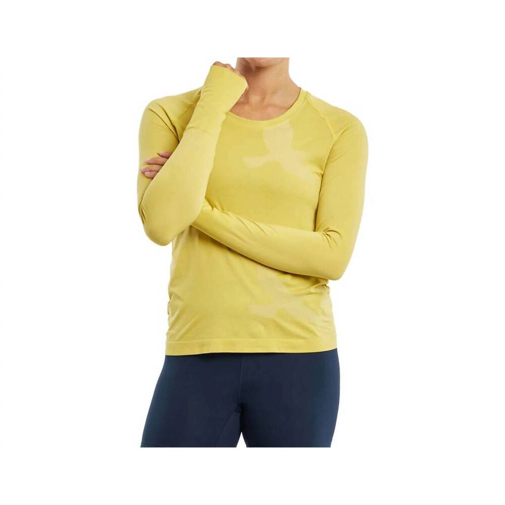 NEW OISELLE women's altitude long sleeve tee in saffron - Picture 2 of 3